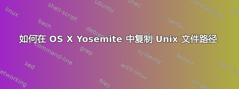 如何在 OS X Yosemite 中复制 Unix 文件路径