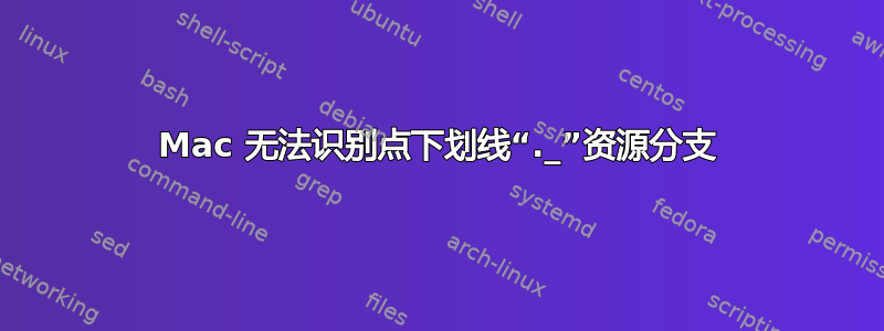 Mac 无法识别点下划线“._”资源分支