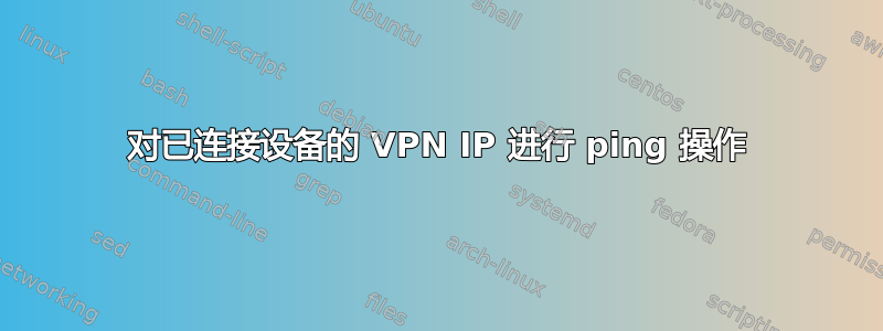 对已连接设备的 VPN IP 进行 ping 操作