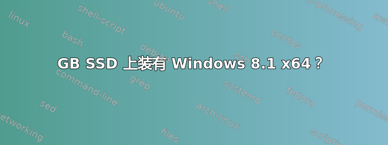 16GB SSD 上装有 Windows 8.1 x64？