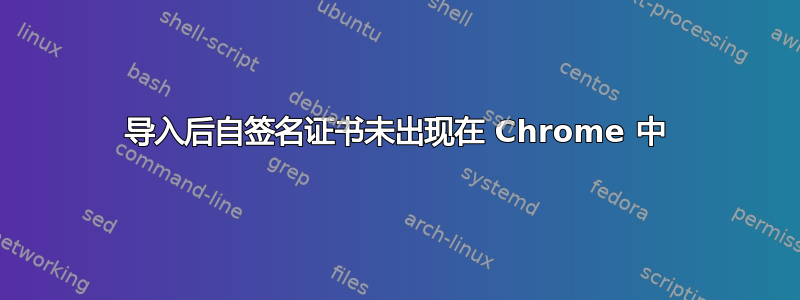 导入后自签名证书未出现在 Chrome 中