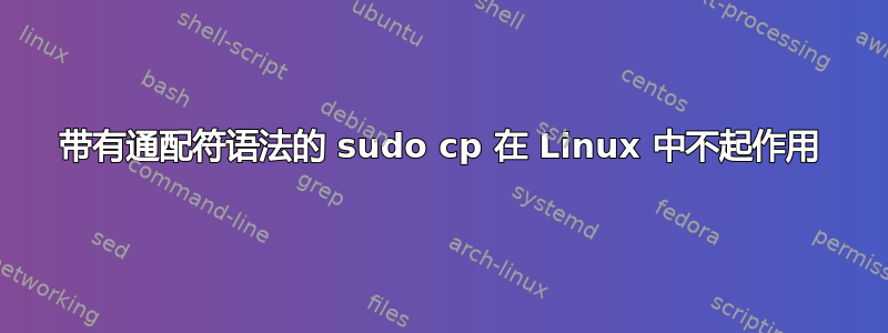 带有通配符语法的 sudo cp 在 Linux 中不起作用