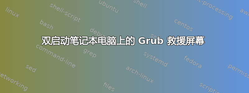 双启动笔记本电脑上的 Grub 救援屏幕