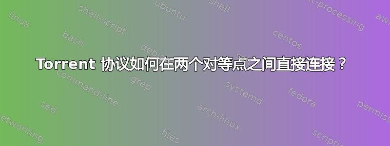 Torrent 协议如何在两个对等点之间直接连接？