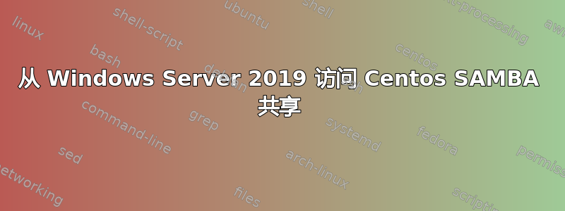 从 Windows Server 2019 访问 Centos SAMBA 共享