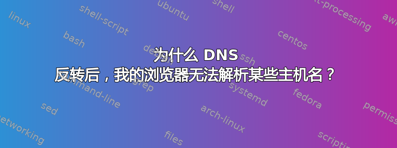 为什么 DNS 反转后，我的浏览器无法解析某些主机名？