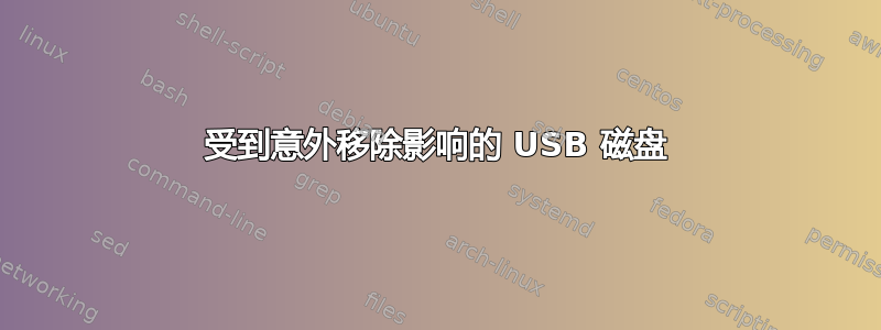 受到意外移除影响的 USB 磁盘