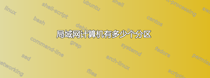 局域网计算机有多少个分区