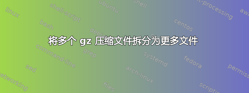 将多个 gz 压缩文件拆分为更多文件