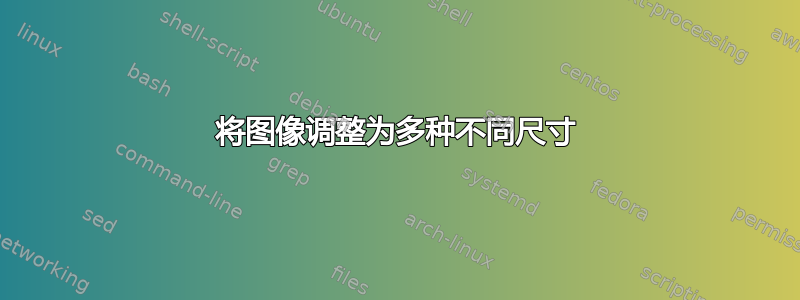 将图像调整为多种不同尺寸