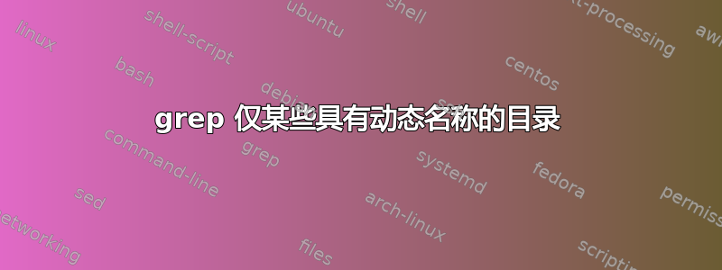 grep 仅某些具有动态名称的目录