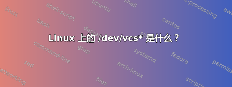 Linux 上的 /dev/vcs* 是什么？