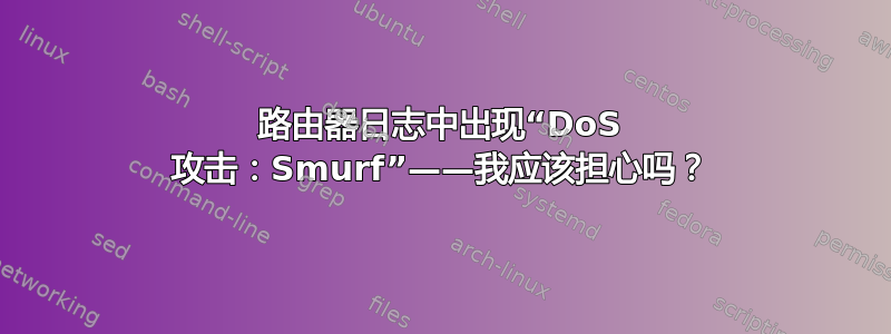 路由器日志中出现“DoS 攻击：Smurf”——我应该担心吗？