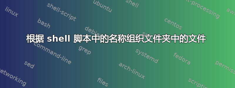 根据 shell 脚本中的名称组织文件夹中的文件