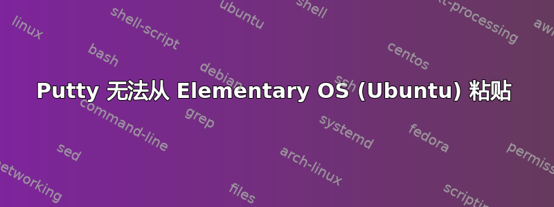 Putty 无法从 Elementary OS (Ubuntu) 粘贴