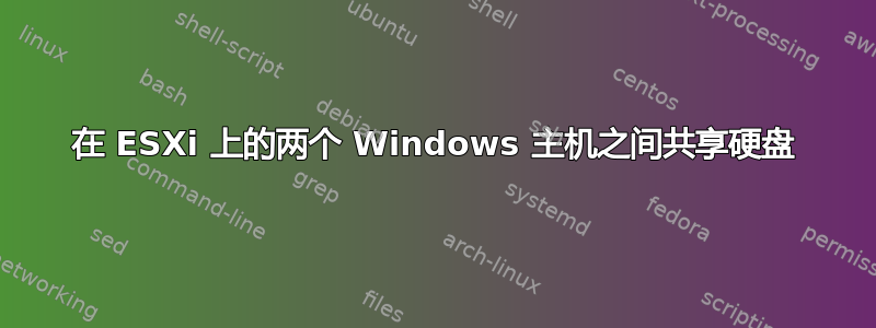 在 ESXi 上的两个 Windows 主机之间共享硬盘