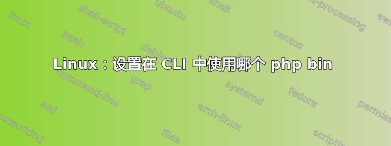 Linux：设置在 CLI 中使用哪个 php bin