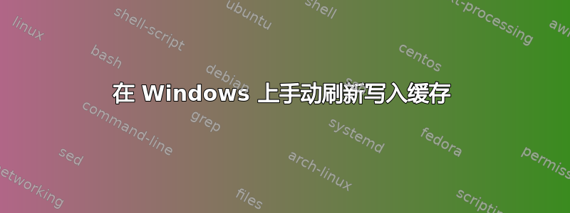 在 Windows 上手动刷新写入缓存