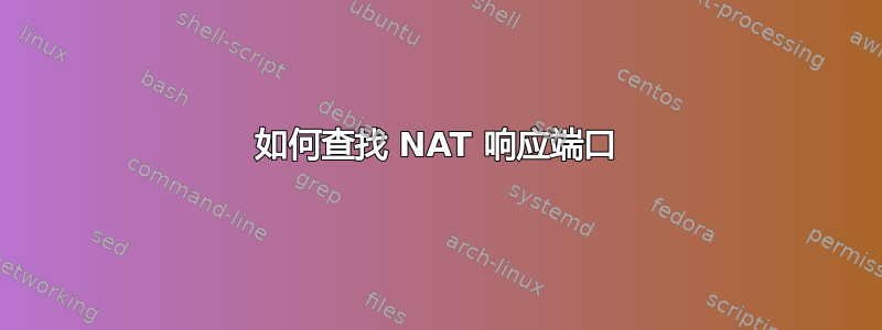 如何查找 NAT 响应端口