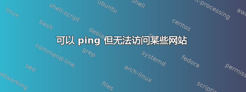 可以 ping 但无法访问某些网站