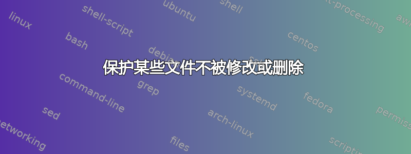 保护某些文件不被修改或删除