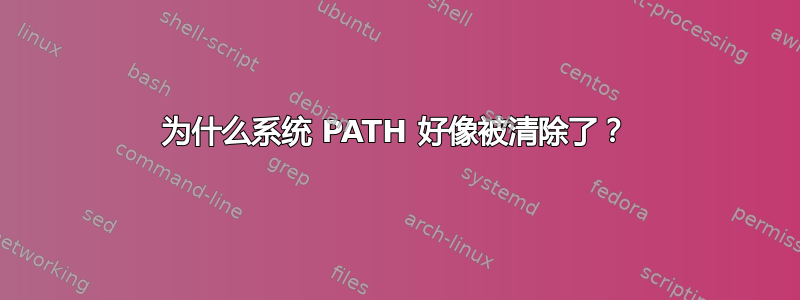 为什么系统 PATH 好像被清除了？