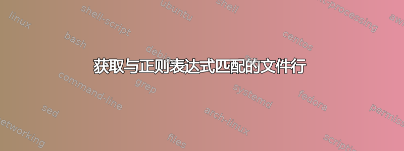 获取与正则表达式匹配的文件行