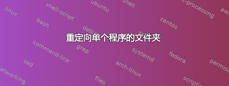 重定向单个程序的文件夹