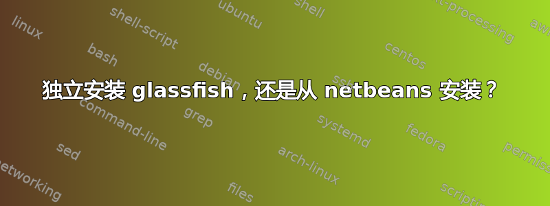 独立安装 glassfish，还是从 netbeans 安装？