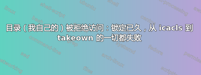 目录（我自己的）被拒绝访问：锁定已久，从 icacls 到 takeown 的一切都失败