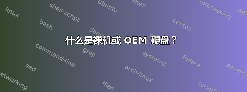 什么是裸机或 OEM 硬盘？