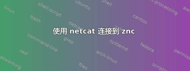 使用 netcat 连接到 znc