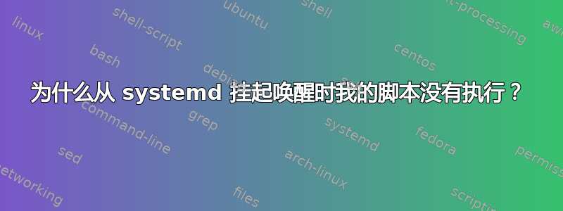 为什么从 systemd 挂起唤醒时我的脚本没有执行？