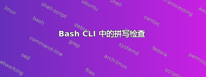 Bash CLI 中的拼写检查