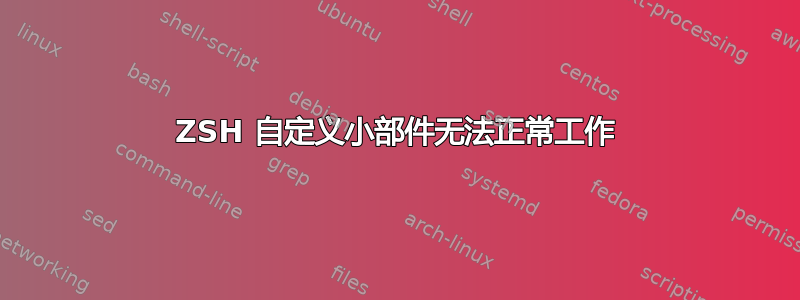 ZSH 自定义小部件无法正常工作