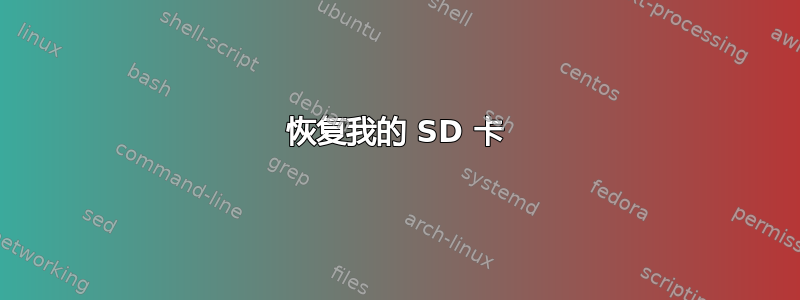 恢复我的 SD 卡