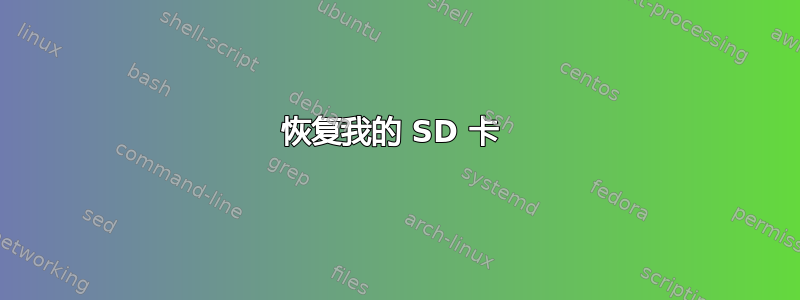 恢复我的 SD 卡 