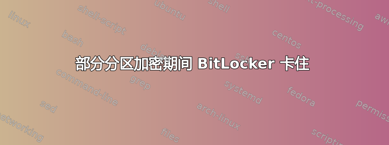 部分分区加密期间 BitLocker 卡住