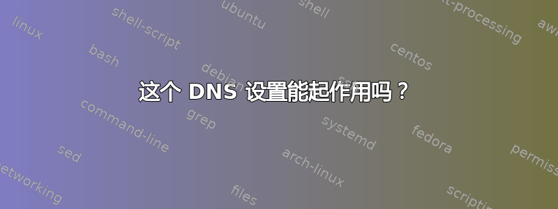 这个 DNS 设置能起作用吗？