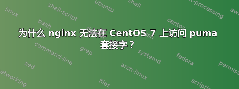 为什么 nginx 无法在 CentOS 7 上访问 puma 套接字？