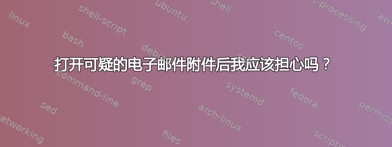 打开可疑的电子邮件附件后我应该担心吗？