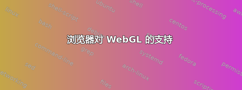 浏览器对 WebGL 的支持