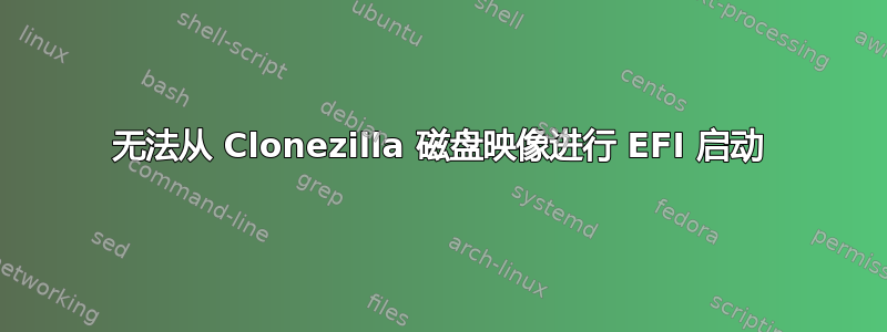 无法从 Clonezilla 磁盘映像进行 EFI 启动