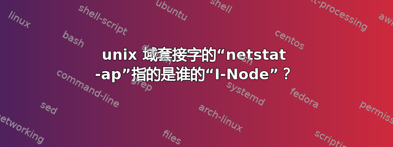 unix 域套接字的“netstat -ap”指的是谁的“I-Node”？