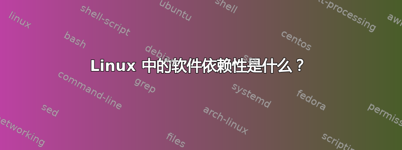 Linux 中的软件依赖性是什么？