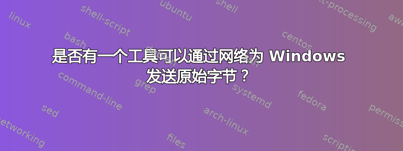 是否有一个工具可以通过网络为 Windows 发送原始字节？