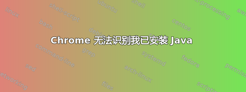 Chrome 无法识别我已安装 Java