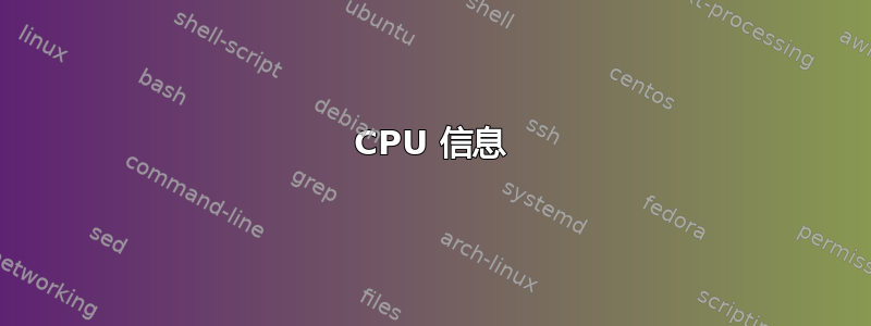 CPU 信息