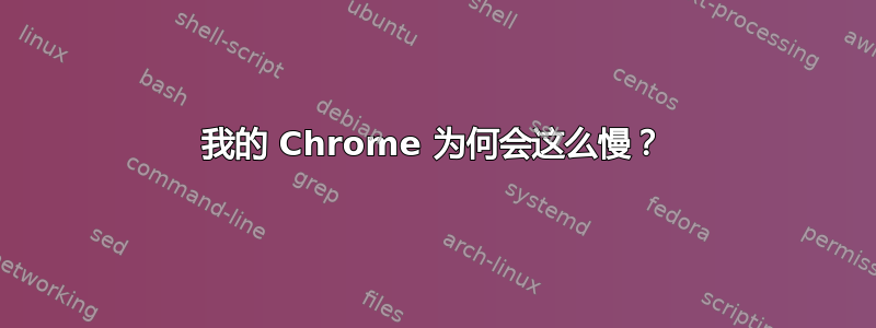 我的 Chrome 为何会这么慢？