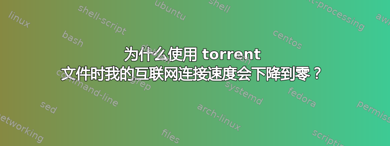 为什么使用 torrent 文件时我的互联网连接速度会下降到零？